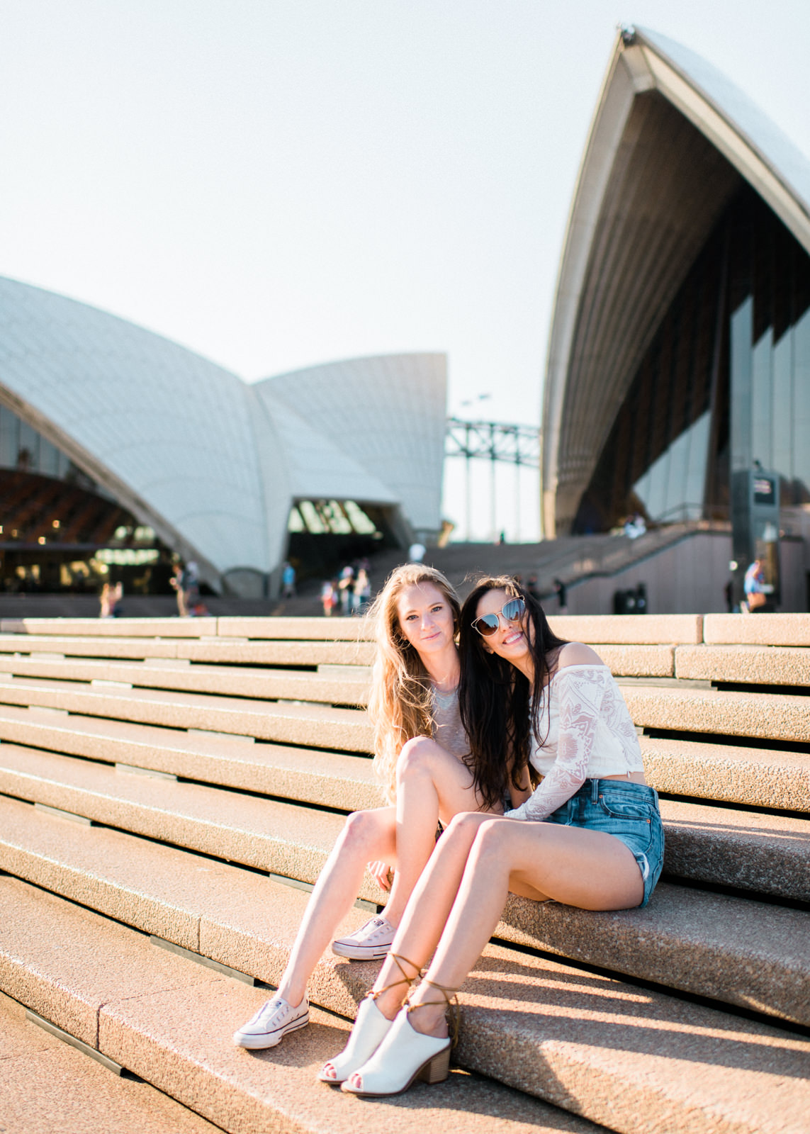 Sydney Opera House, sydney travel guide, what to do in sydney, summer outfit ideas, sydney bridge, off the shoulder bell sleeve crop top