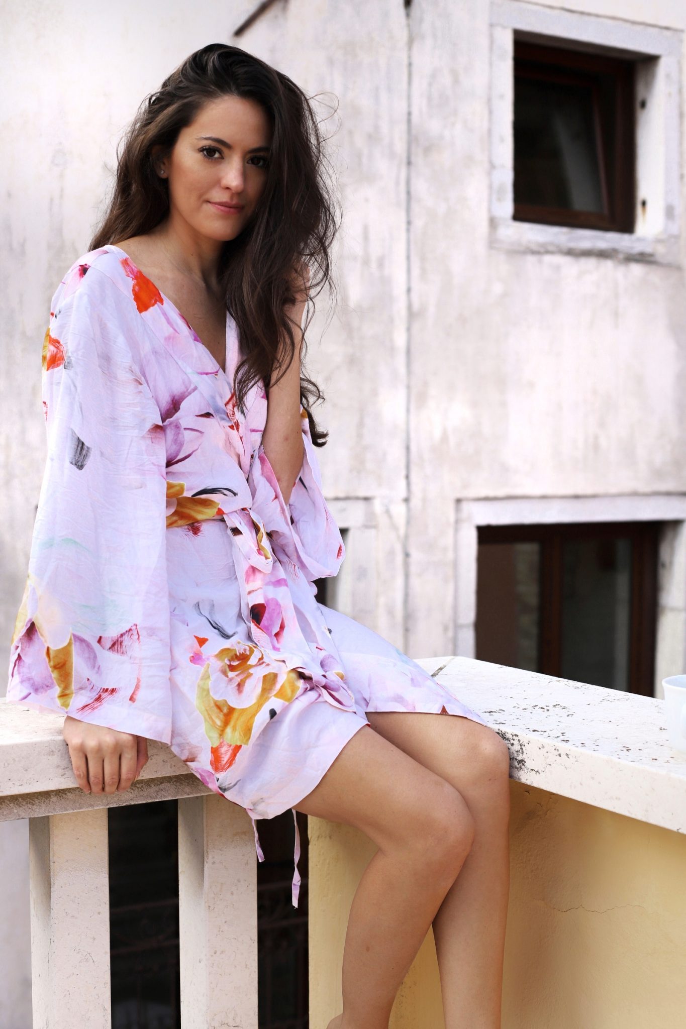 Best friends in Europe, Eurotrip, Venice, Venice Italy, European lifestyle, cute robes for bridesmaids, cute matching robes, floral robes, plum pretty sugar KIMONO STYLE. KNEE LENGTH ROBE. SHANGRI-LA., plum pretty sugar shangri-la kimono style robe, morning coffee, coffeenclothes
