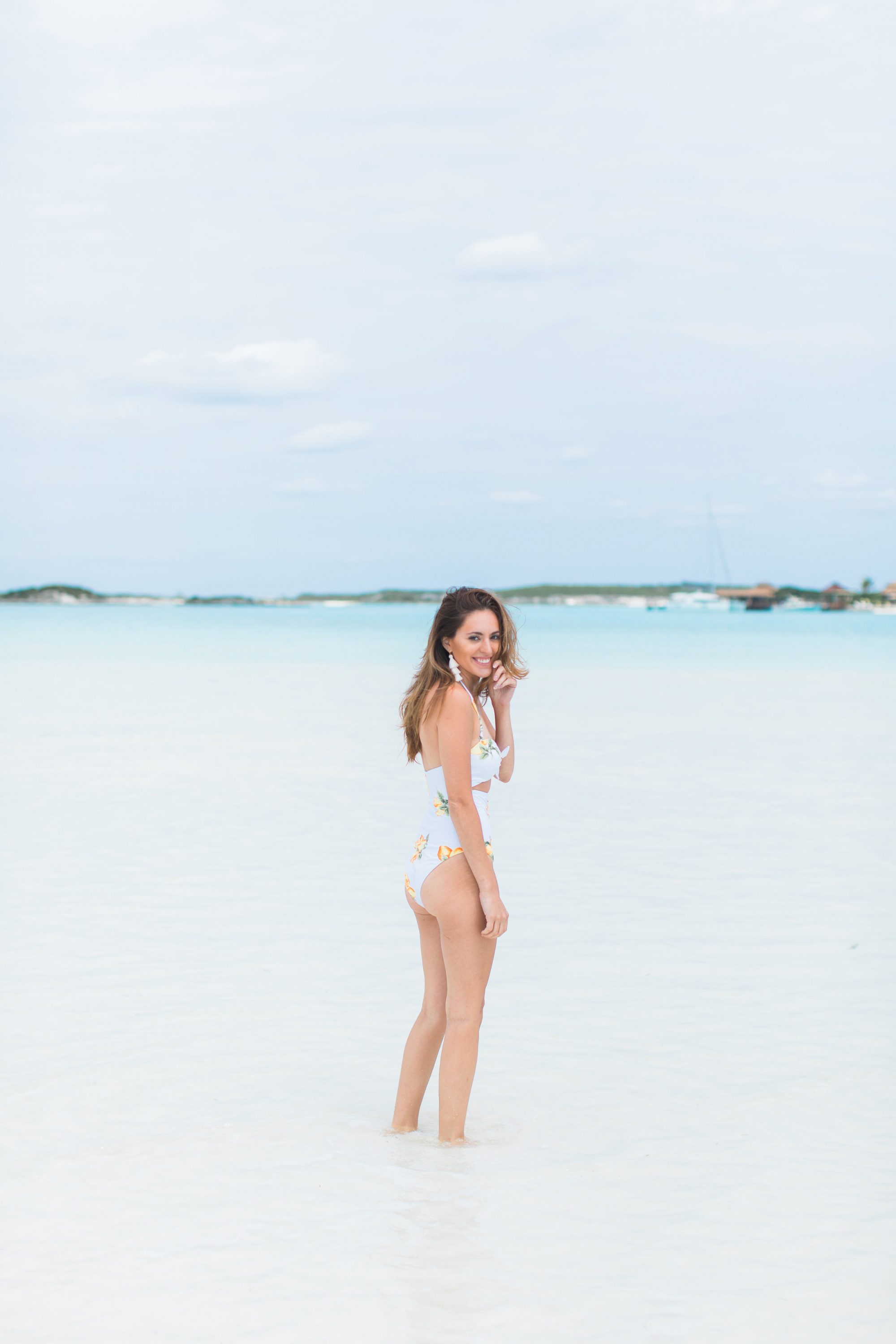 exuma, the bahamas, its better in the bahamas, swimming pigs exuma, forever21 ADD TO FAVORITES Cutout Lemon One-Piece Swimsuit, SUGARFIX by BaubleBar Tiered Tassel Drop Earrings in white, what to do in exuma, bahamas travel guide, forever21 Oversized Round Sunglasses