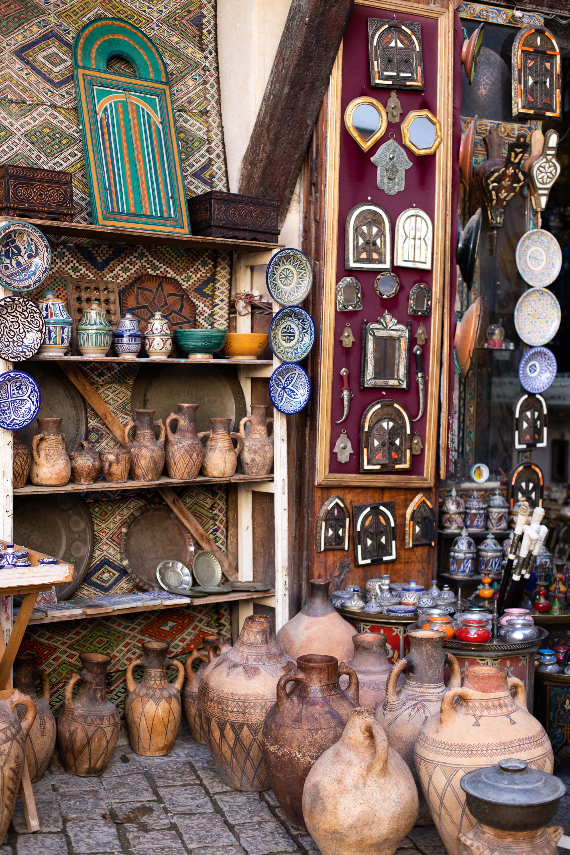 fes morocco, fez morocco, where to go in morocco, what to do in morocco, best cities in morocco, oldest tannery in the world, moroccan culture, moroccan design, fes medina, fez medina, medina guide, shopping in morocco, shopping in fes, leather tannery fes, clay pottery fes, tile art fes, copper in fes