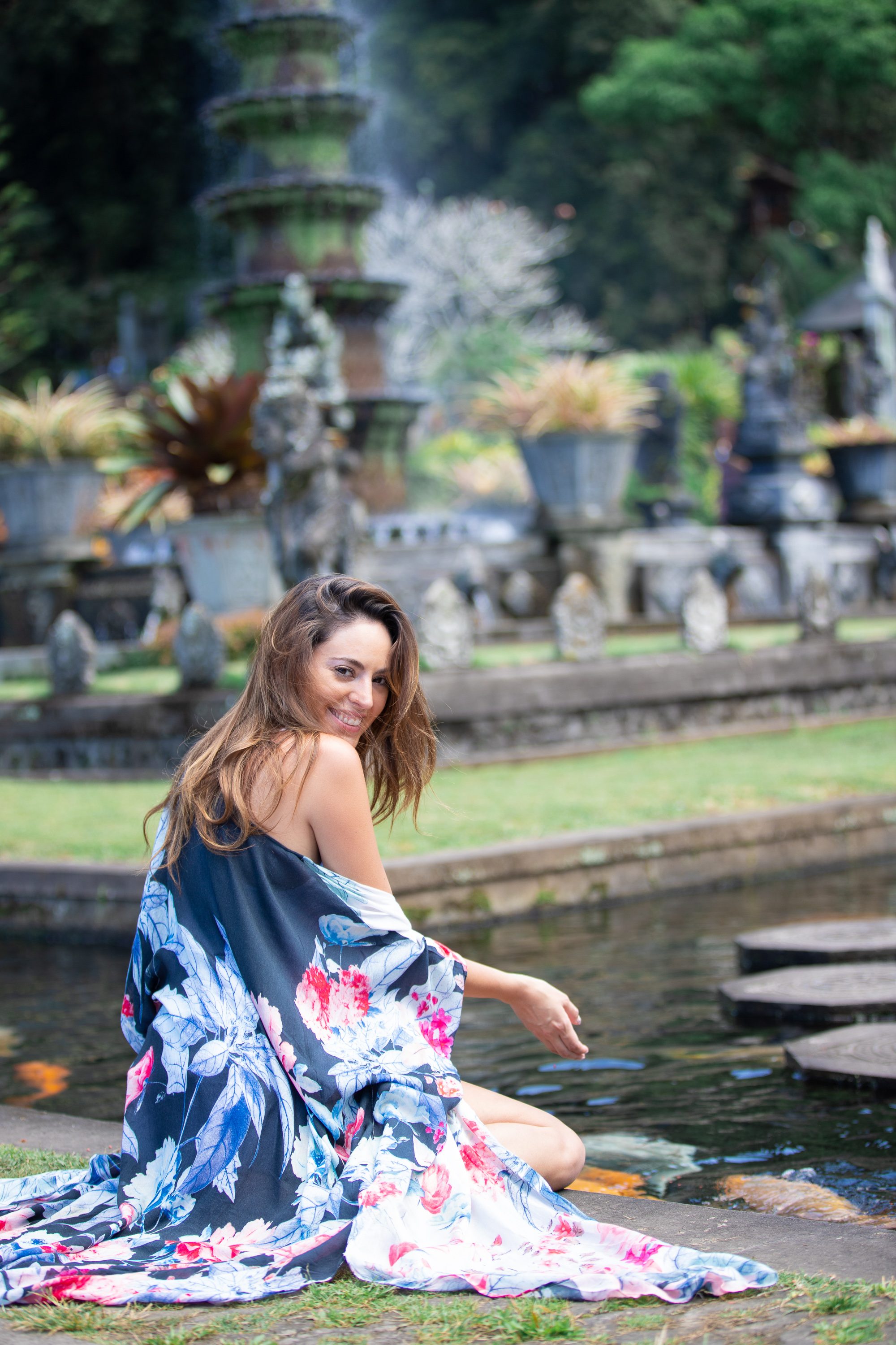 tirta gangga, Bali water palace, what to do in Bali, things to do in east bali, destination in east bali, where to feed fish in bali, koi fish bali, big lily pads bali, temples in bali, sights in bali, tourist destinations in bali