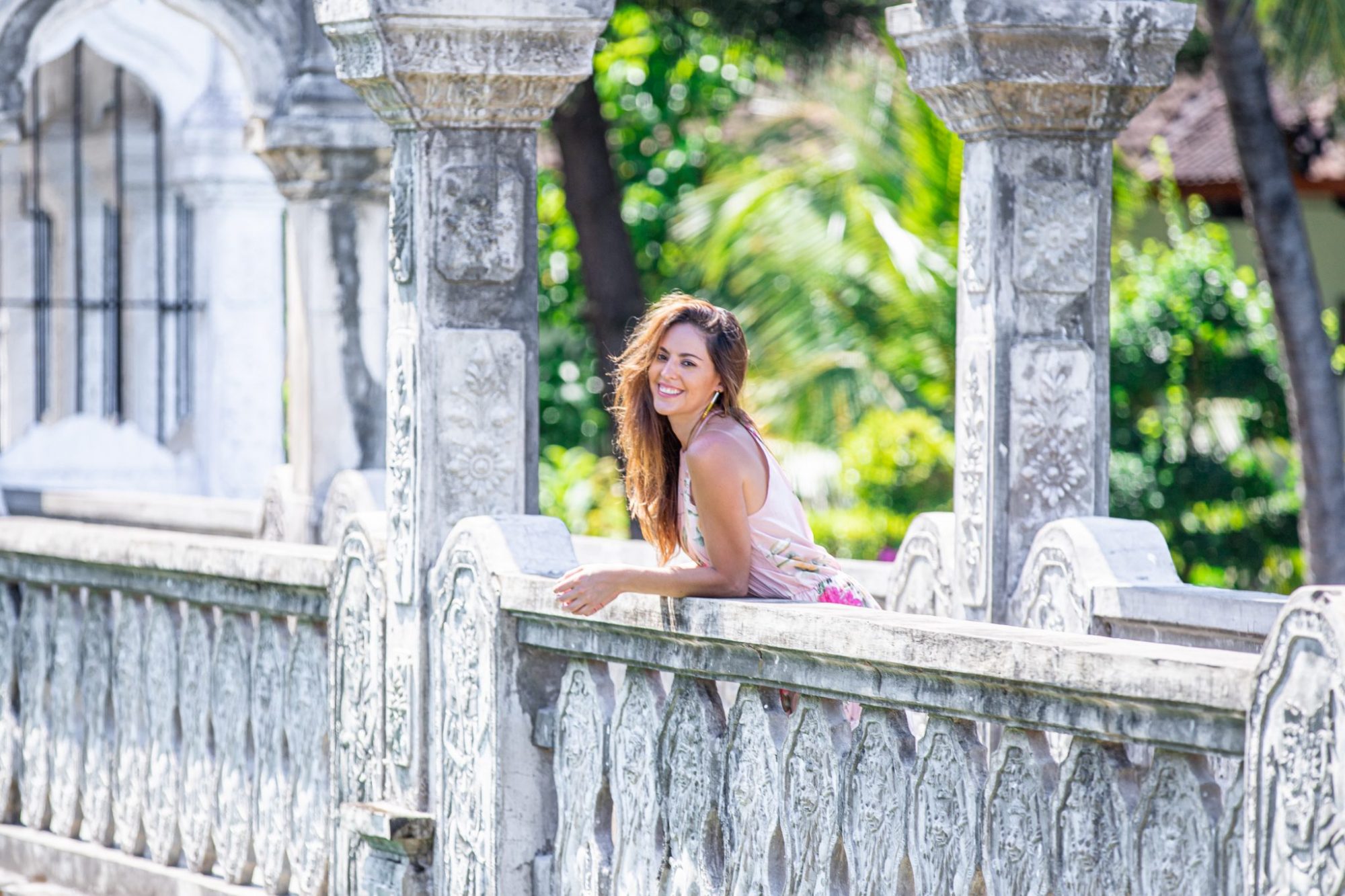 taman ujung water palace in bali, what to do in bali, where to go in bali, day tours from ubud, day trips from ubud, water palaces in bali, best places to visit in bali, Plum Pretty Sugar Ashley High Neck Floral Maxi Dress, Plum Pretty Sugar Ashley dress in heartbreaker