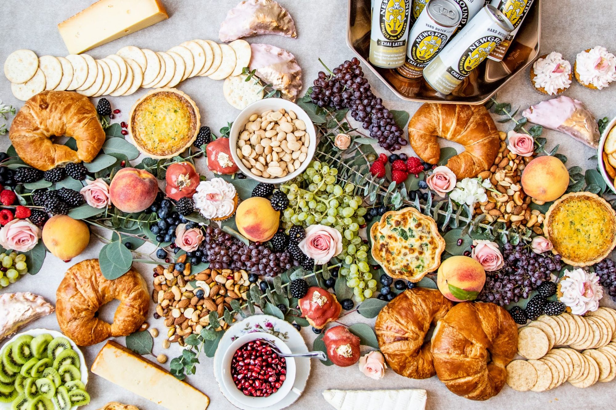 how to build a grazing table, how to assemble a grazing table, how to create a grazing table, hosting tips, hostess tips, how to throw a brunch, hosting at home, hosting for the holidays