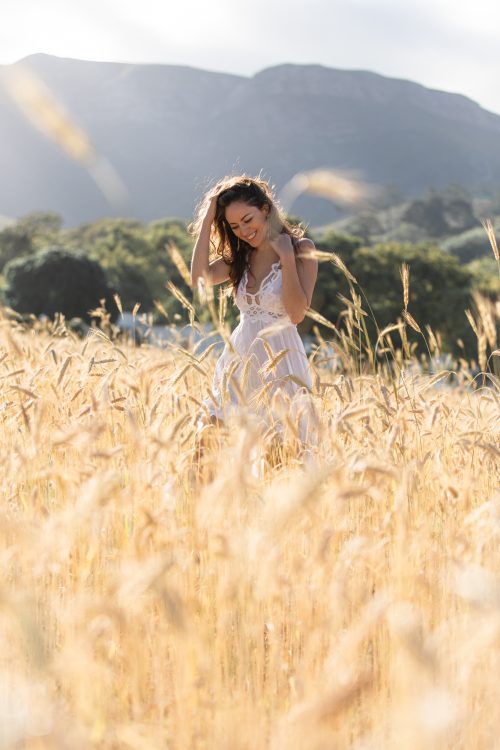 golden hour, groot constantia, cape town, what to do in cape town, photos in a wheat field, fall photos