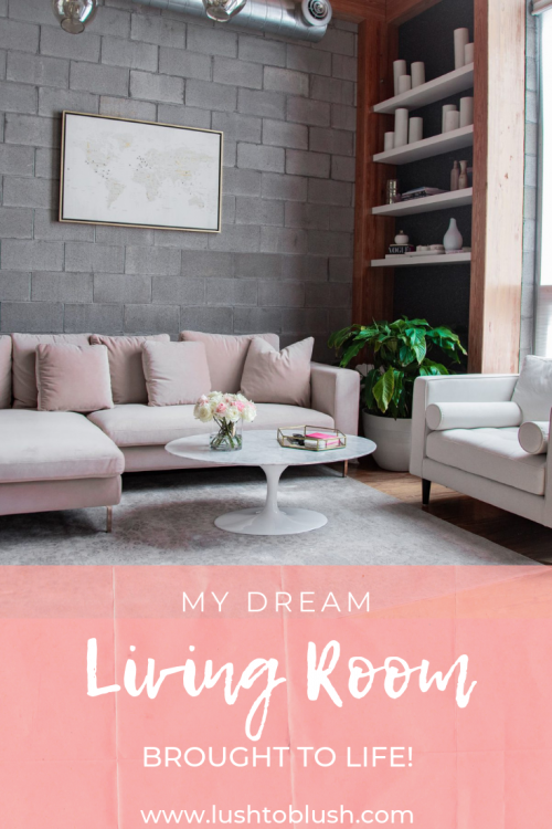 Looking for chic living room decor? Luxury travel & lifestyle blogger, Lush to Blush shares a complete look at her new living room makeover.